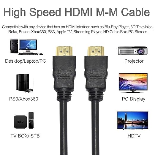 MAXICOM JusCliq 4K Hi- Speed HDMI Cable Full HD. 1.5 Meter for TV, Computer, Laptop, Projector, Satellite TV Box - Black - Image 3