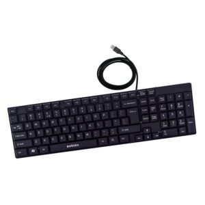 zebion K200 Wired USB Standard Desktop Keyboard Compatible with Desktop, Laptop, Mac  (Black)