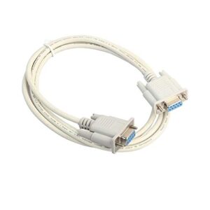 VGA Female to Female  RS232 DB9 Serial 9 Pin  Computer Cable Adapter 1.2M  white