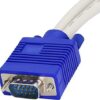 VGA Splitter Monitor Cable 1 Male to 2 Female Adapter Converter VGA Video Y Cable Cord for Screen Duplication (Blue) - Image 2