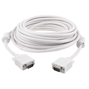 Male To Male Vga Cable 3 Meter, Support Laptop Pc/Monitor/Lcd/Led, Plasma, Projector, Tft. Vga To Vga Converter Adapter Cable (White)