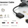 HDMI Male to Female Extension Cable HDMI Extender for fire tv Stick, Laptop/PC, LCD/LED TV, Xbox, PS3/PS4- Black (30cm) - Image 2