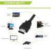 1.5 Meter High-Speed HDMI Cable with Ethernet – 4K Support, 10.2 Gbps, Compatible with Laptop, Computer, UHD TV, Monitor, Xbox 360, PS4, PS5, Gaming Consoles, Black - Image 3
