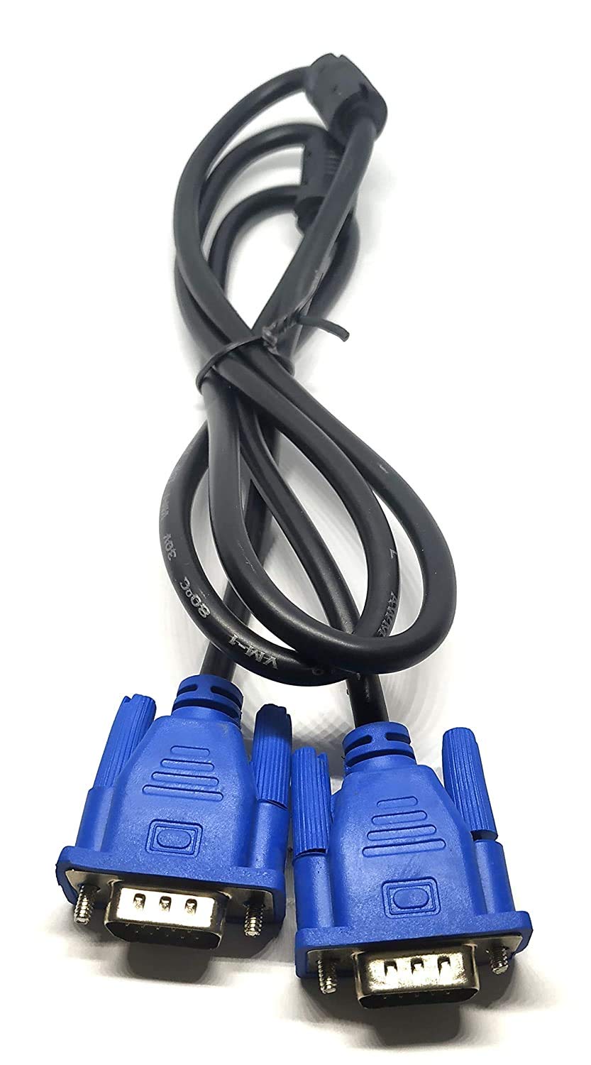 VGA Cable Male to Male  1.5 Meter, Support Monitor/PC/LCD/LED, Plasma, Projector, TFT (Blue) - Image 3