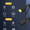 HDMI Male to Female Extension Cable HDMI Extender for fire tv Stick, Laptop/PC, LCD/LED TV, Xbox, PS3/PS4- Black (30cm) - Image 3