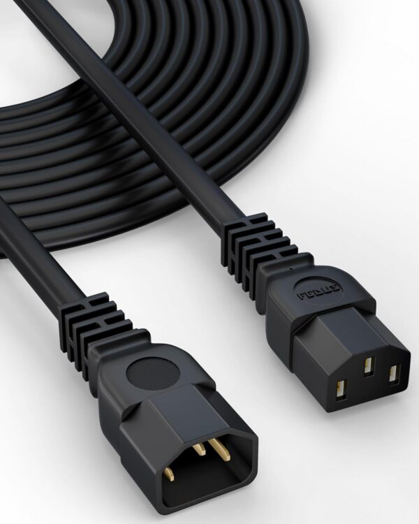Computer Male to Female Extension Cord (1.5Mtr ), 18AWG 10A for Computer, Printer, SMPS, Monitor, Server, Display