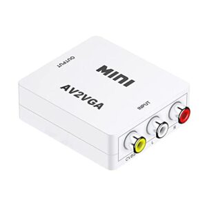 AV to VGA Video Converter Mini AV2VGA Box AV RCA CVBS to VGA Video Converter Audio Converter 3.5mm for PC HDTV-EPL-657VC.