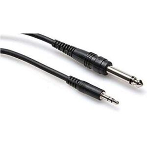 1.5 Mtr Mono 6.35 mm 1/4-inches P38 Male to EP 3.5 mm Stereo Audio Jack Amplifier Guitar Cable, Black