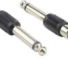 6.3mm (1/4 inch) Mono Male to RCA Connector Female Jack Connector Splitter - Image 2
