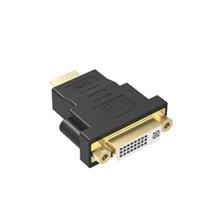 HDMI Male to DVI 24+5 Female Converter Gold-Plated 1080P HDMI to DVI Adapter Compatible with Laptop/PC/ PS3/4/TV/STB.- TD-502H