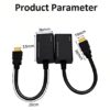 HDMI Extender Over Cat5e/6 (1pair), HDMI to RJ45 Network HDMI Repeater, Support 1080p UP to 30m/ 98ft, for HDTV HDPC PS4 STB - Image 7