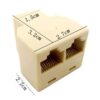 RJ45 Splitter, Ethernet Splitter, RJ45 Splitter Adapter LAN Network Internet Splitter 1 to 2, Ethernet Cable &LAN Internet Splitter for Cat5 Cat5e Cat6 Cat 7 - Image 3