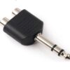 6.35mm Male to 2 RCA Female Audio Stereo Interconnect Audio Adapter - Image 2