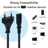1.5Mtr 2-pin Universal Replacement AC Power Cord Cable Wire for LED TV, Play Station,Printer,Laptop PC Notebook Computer, Tape Recorder, Camera - Image 2