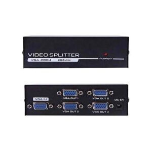 1Goal 4 Port VGA Splitter Sharing Switch Box - 4 PC to 1 Monitor and Speaker System