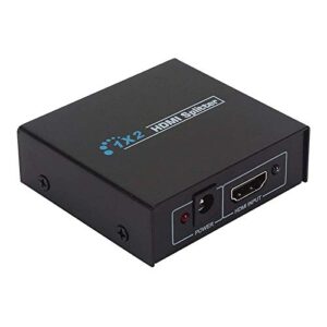 1x2 HDMI Splitter 2 Ports, HDMI Splitter 1 in 2 Out, Supports 3D 4K x 2K @30HZ Full HD 1080P, Support for TVs or Multi Monitor Adapter at Same Time