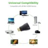 Mini HDMI Male to Standard HDMI Female Adapter Converter Plug (Black) - NOT Compatible with Mobile Phones - Image 4