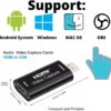 Video HDMI Capture Card, Tobo 1080P 4K HDMI to USB 2.0 Cam Link Audio Capture Card Device Record to DSLR Camcorder Action Cam, Live Streaming, Teaching, Video Conference-(TD-813HVC-002) - Image 7