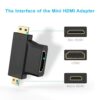 2 in 1 Mini HDMI and Micro HDMI Male to HDMI Female Adapter Support Raspberry Pi, Camera, Camcorder, DSLR, Video Card etc - Image 4