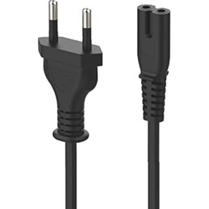 1.5Mtr 2-pin Universal Replacement AC Power Cord Cable Wire for LED TV, Play Station,Printer,Laptop PC Notebook Computer, Tape Recorder, Camera