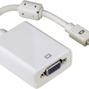 Mini DisplayPort to VGA Adapter (Mini DP Connector to VGA Socket, Perfect for Macbook Air/Macbook Pro/Mac Pro/Mac Mini) White