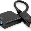 DisplayPort to VGA Adapter, DP to VGA Converter Display Port Male to VGA Female Converter Cable Adapter for Computer PC Desktop Laptop Projector - Image 3