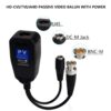 HD-CVI/TVI/AHD Passive Video Balun with Power Connector and RJ45 CAT5 Data Transmitter BNC Twisted Pair - Image 4