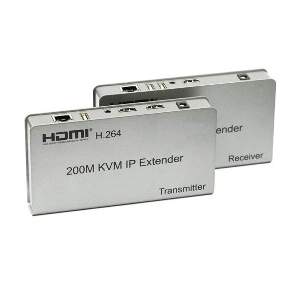 200 Meter KVM 3D HDMI Extender Cat6 KVM Over TCP/IP HDMI Extension Cable Ultra Clarity 2. 0 with Ethernet Up to 390ft Support 3D Full HD 1080P 2Pack with Sender and Receiver TD-434H