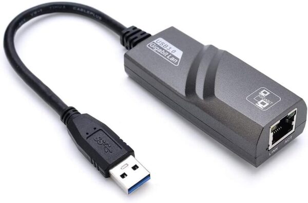 Ethernet Adapter, USB 3.0 to RJ45 Gigabit LAN Adapter 10/100/1000Mbps USB Network Adapter for Windows 10/8.1/8/7/XP/Vita, EPL-770UG (Pack of 1), Black