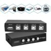 Printer Sharing USB Switch 4 Ports USB 2.0 Selector Switch Box for 4 PC Share 1 USB Device Printer PC Computer Scanner Printers-Black - Image 6