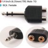 6.35mm Male to 2 RCA Female Audio Stereo Interconnect Audio Adapter - Image 4