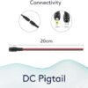 Female DC Power Extension Cable Wire 12V 2.1mm / 5.5mm Socket to Bare End Jack Pigtails Connector Cord For CCTV Security Camera, IP Camera, DVR Standalone, LED Strip, Surveillance - Image 5