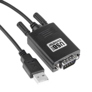 USB to RS232 Serial Cable Converter Adapter l Db9/9Pin Rs-232 Male Serial Extension Cable I Plug and Play, Supports Windows & Mac, Includes Driver CD (Black)