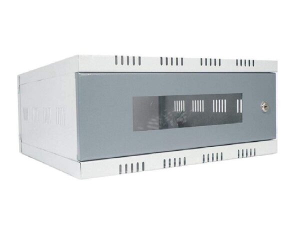 2U Rack CCTV DVR Rack/Server/NVR/Network Protector Rack Transparent Glass Door with 3 Power Socket Plug Cabinet Box Metal