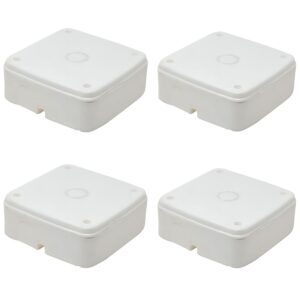 PVC Square Junction Box 4x4 Inches 4 Nos Pack for CCTV Cameras