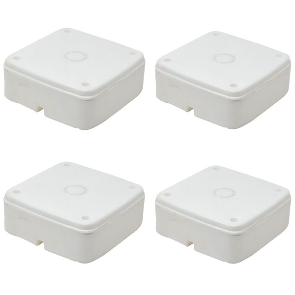 PVC Square Junction Box 4x4 Inches 4 Nos Pack for CCTV Cameras