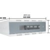 2U Rack CCTV DVR Rack/Server/NVR/Network Protector Rack Transparent Glass Door with 3 Power Socket Plug Cabinet Box Metal - Image 2