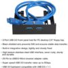 USB 3.0 Front Panel Hub 2 Port Expansion Bay 20 Pin to USB3.0 60cm Bracket Adapter Cable for PC Desktop 2.5" Floppy Bay (VB-07) Gold - Image 5