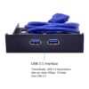 USB 3.0 Front Panel Hub 2 Port Expansion Bay 20 Pin to USB3.0 60cm Bracket Adapter Cable for PC Desktop 2.5" Floppy Bay (VB-07) Gold - Image 4