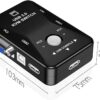 USB 2.0 KVM Mouse Switch Keyboard VGA Splitter Box Sharing Switch USB KVM -2-Port VGA SVGA Swit-ch Box.(BLACK). - Image 2