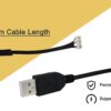 USB 2.0 morpho cable, morpho device cable for Mso 1300 E/E2/E3 Biometric Finger Print Scanner morpho USB cable (USB 2.0),Black - Image 3