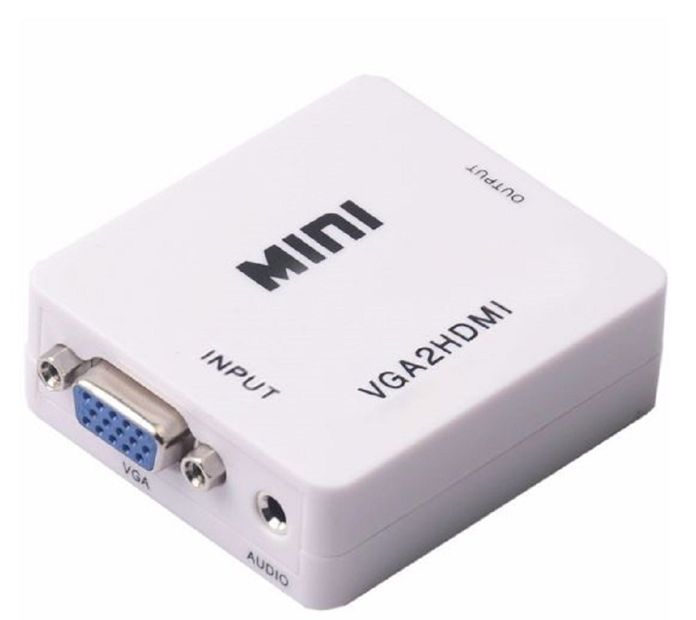 Mini VGA to HDMI Converter with Audio VGA2HDMI 1080P Adapter Connector for Projector PC Laptop to HDTV