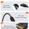 HDMI to DVI Cable, 0.15 m Bi-Directional HDMI Female to DVI (24+1) Male Adapter Cable, HDMI DVI Conveter, Support 1080P, 3D, Gold-Plated, 0.5 Ft/Black - Image 6