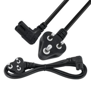 1.5 Meter 2-Pin Universal AC Laptop Power Cable Cord 2 Pin Plug - L Shape Adapter Charger Laptop/Camera/Printer