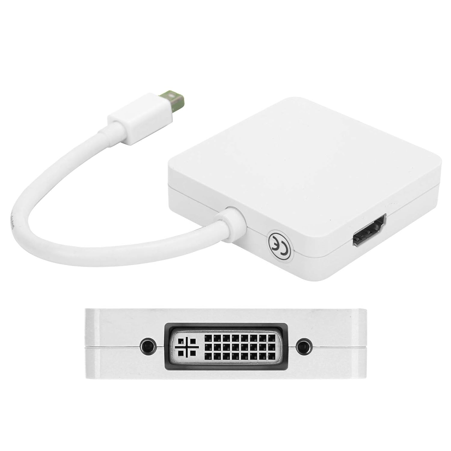 Displayport Video Adapter, Professional DP to DVI Converter Mini 1080P HD for TV for Computer for Projector