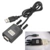 USB to RS232 Serial Cable Converter Adapter l Db9/9Pin Rs-232 Male Serial Extension Cable I Plug and Play, Supports Windows & Mac, Includes Driver CD (Black) - Image 2