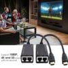 HDMI Extender Over Cat5e/6 (1pair), HDMI to RJ45 Network HDMI Repeater, Support 1080p UP to 30m/ 98ft, for HDTV HDPC PS4 STB - Image 2