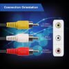 3RCA Male to 3RCA Male Stereo Audio Video Cable Composite Audio Video Av Cable Stereo Audio Video Cable Gold Plated 3 to 3 RCA Male Audio Plug Video for DVD VCD TV Amplifier Projector,1.5m - Image 3