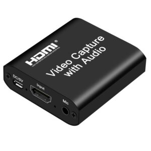Audio Video HDMI Capture Card with Loop Out, USB 2.0 4K HD 1080P 60FPS HDMI Video Game Capture Card for Live Streaming for PS3/ PS4 /Xbox One/DSLR/Camcorders/Action Cam