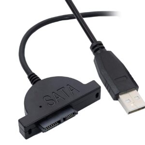 USB 2.0 to 13Pin Slimline SATA Laptop CD/DVD ROM Adapter Cable